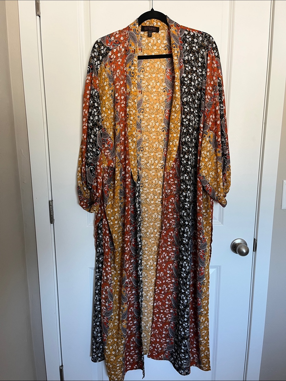 Shyanne Western Boho Patchwork Floral Duster Kimono - Multi Color - Picture 1 of 7